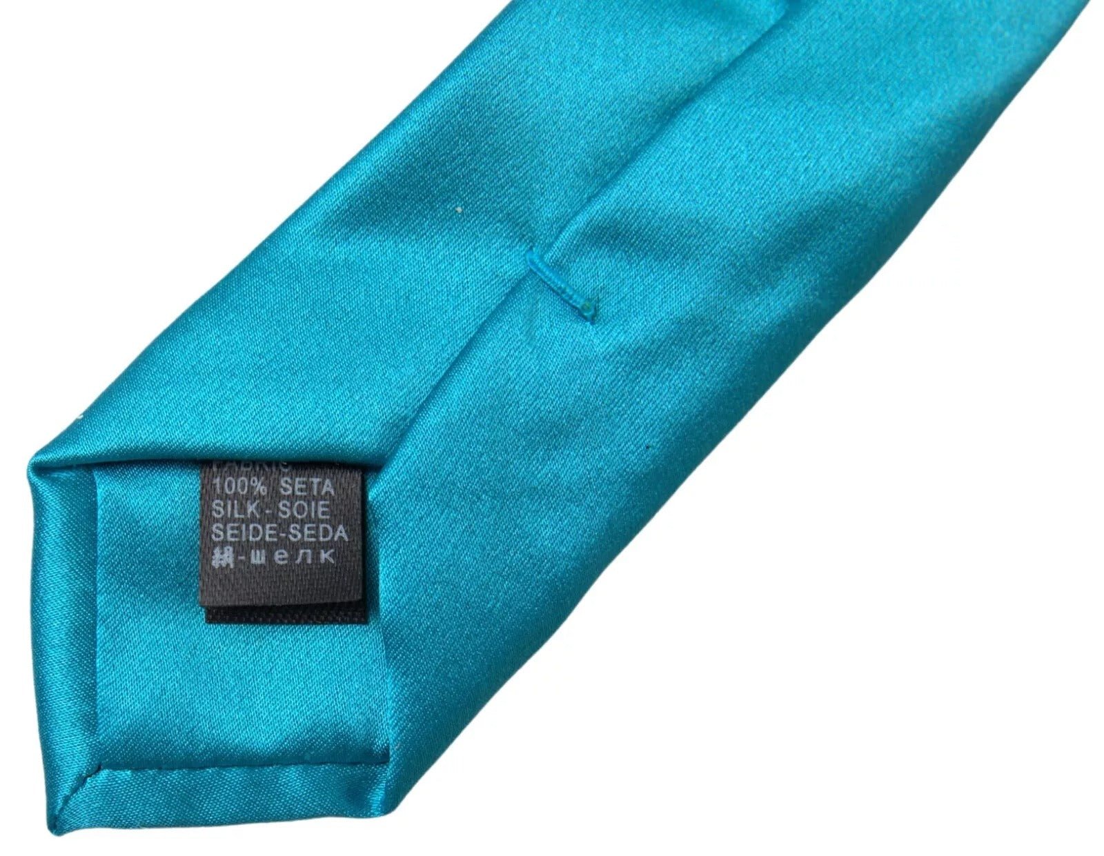 Dolce & Gabbana Light Blue 100% Silk Wide Mens Necktie - RIMODA