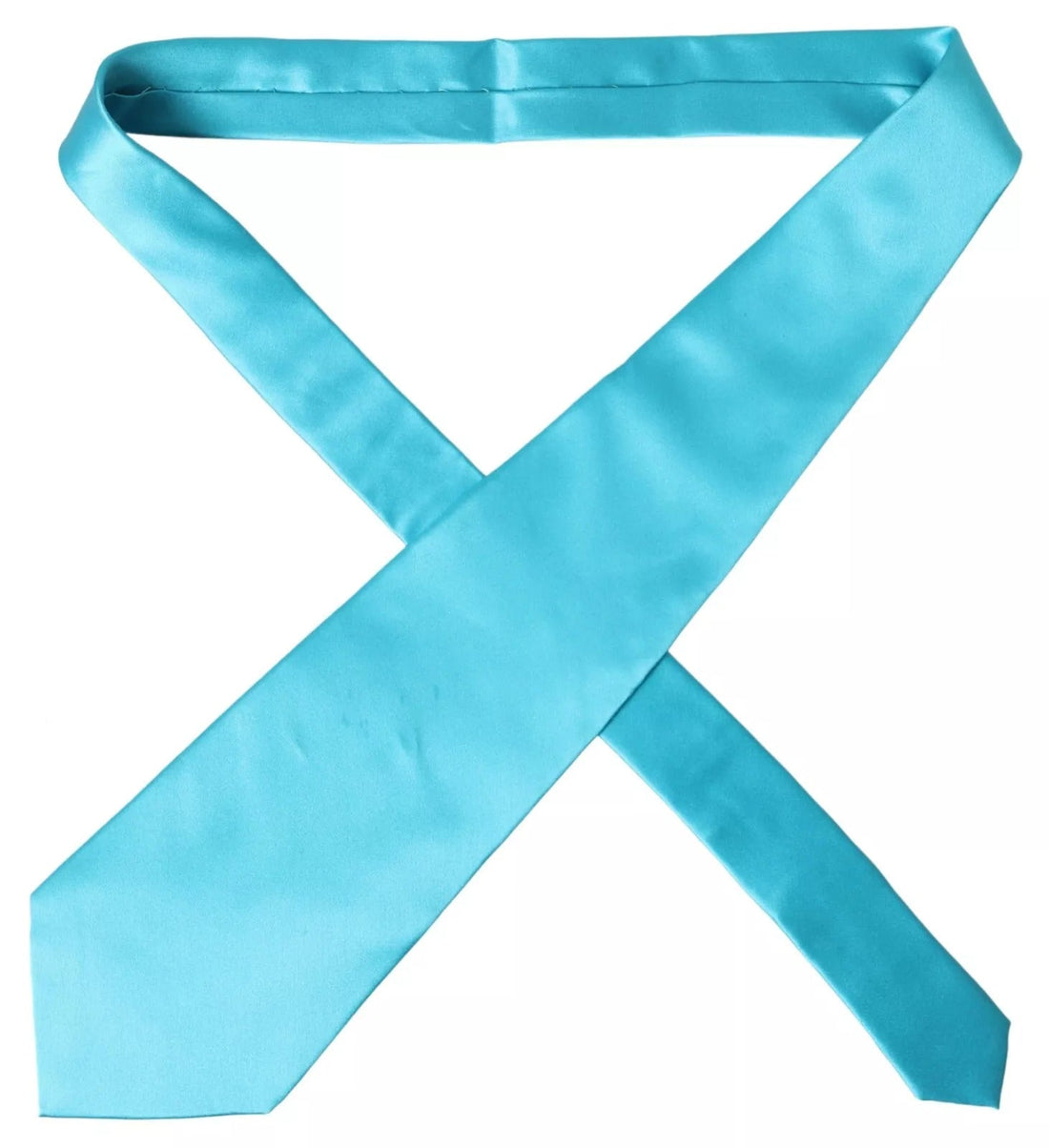 Dolce & Gabbana Light Blue 100% Silk Wide Mens Necktie - RIMODA