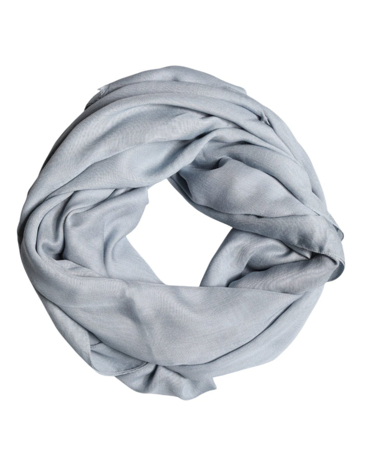 Dolce & Gabbana Light Blue Cashmere Knitted Shawl Scarf - RIMODA