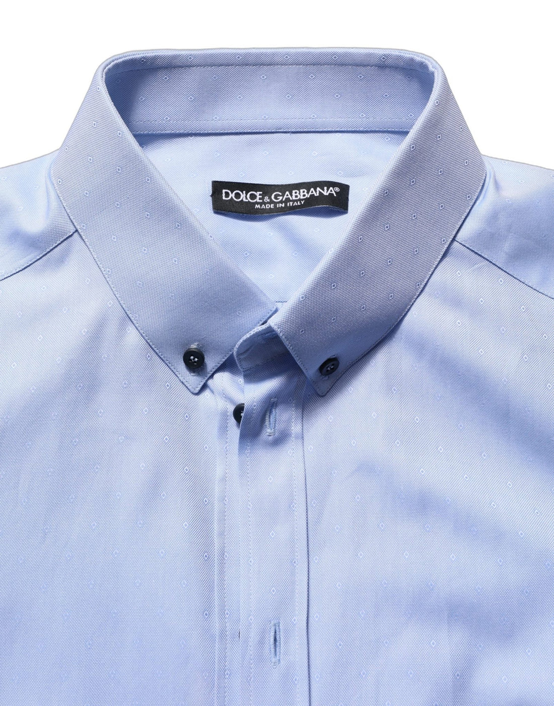 Dolce & Gabbana Light Blue Cotton Dress Formal Men Shirt - RIMODA