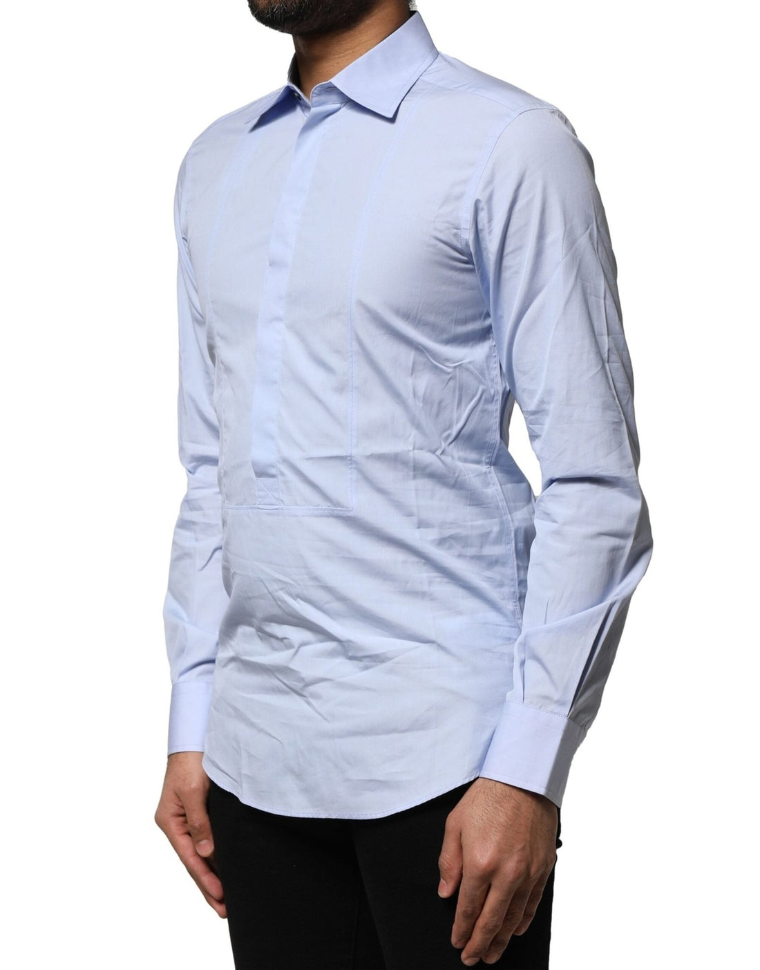 Dolce & Gabbana Light Blue Cotton Long Sleeves Dress Shirt - RIMODA
