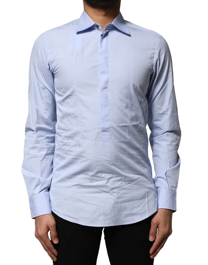 Dolce & Gabbana Light Blue Cotton Long Sleeves Dress Shirt - RIMODA