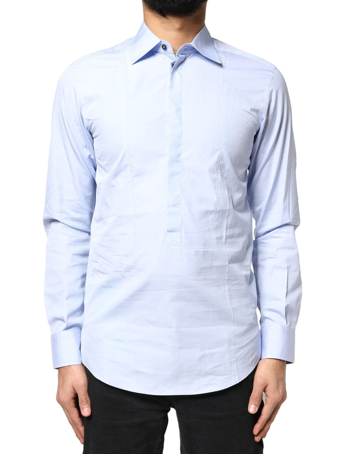 Dolce & Gabbana Light Blue Cotton Long Sleeves Dress Shirt - RIMODA