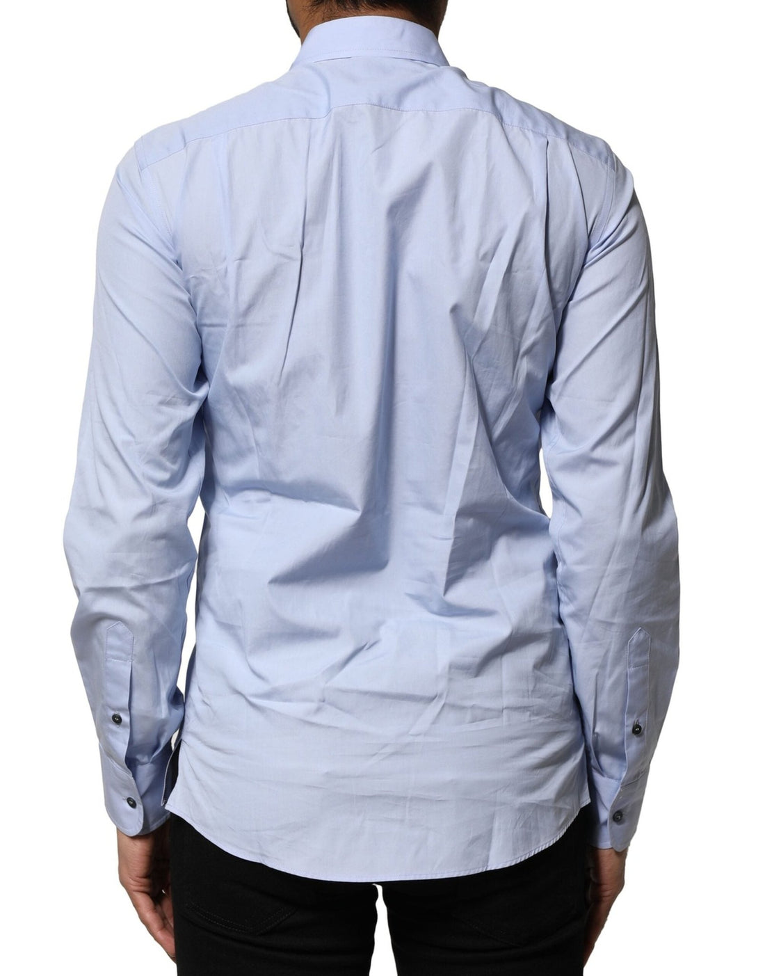 Dolce & Gabbana Light Blue Cotton Long Sleeves Dress Shirt - RIMODA