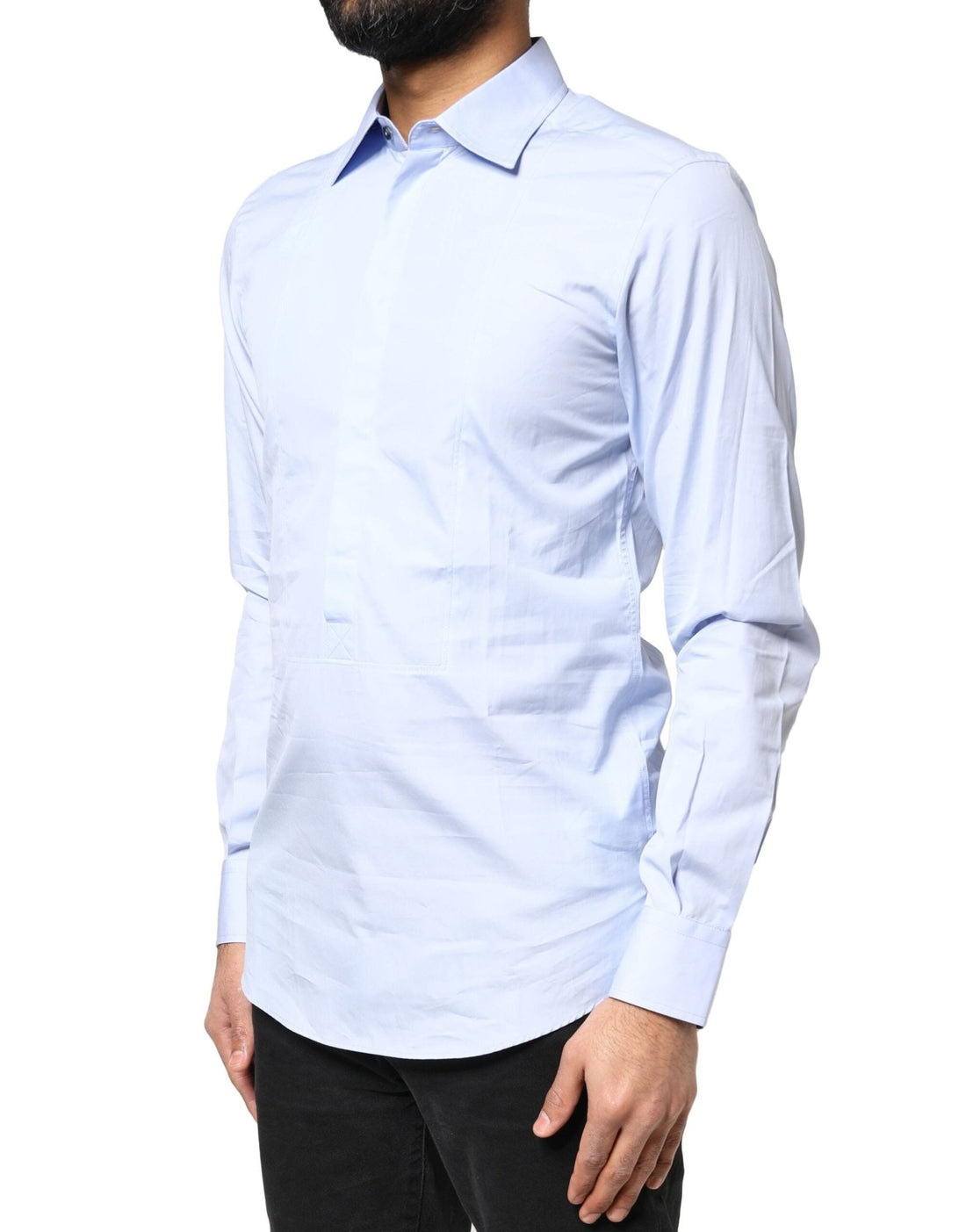 Dolce & Gabbana Light Blue Cotton Long Sleeves Dress Shirt - RIMODA