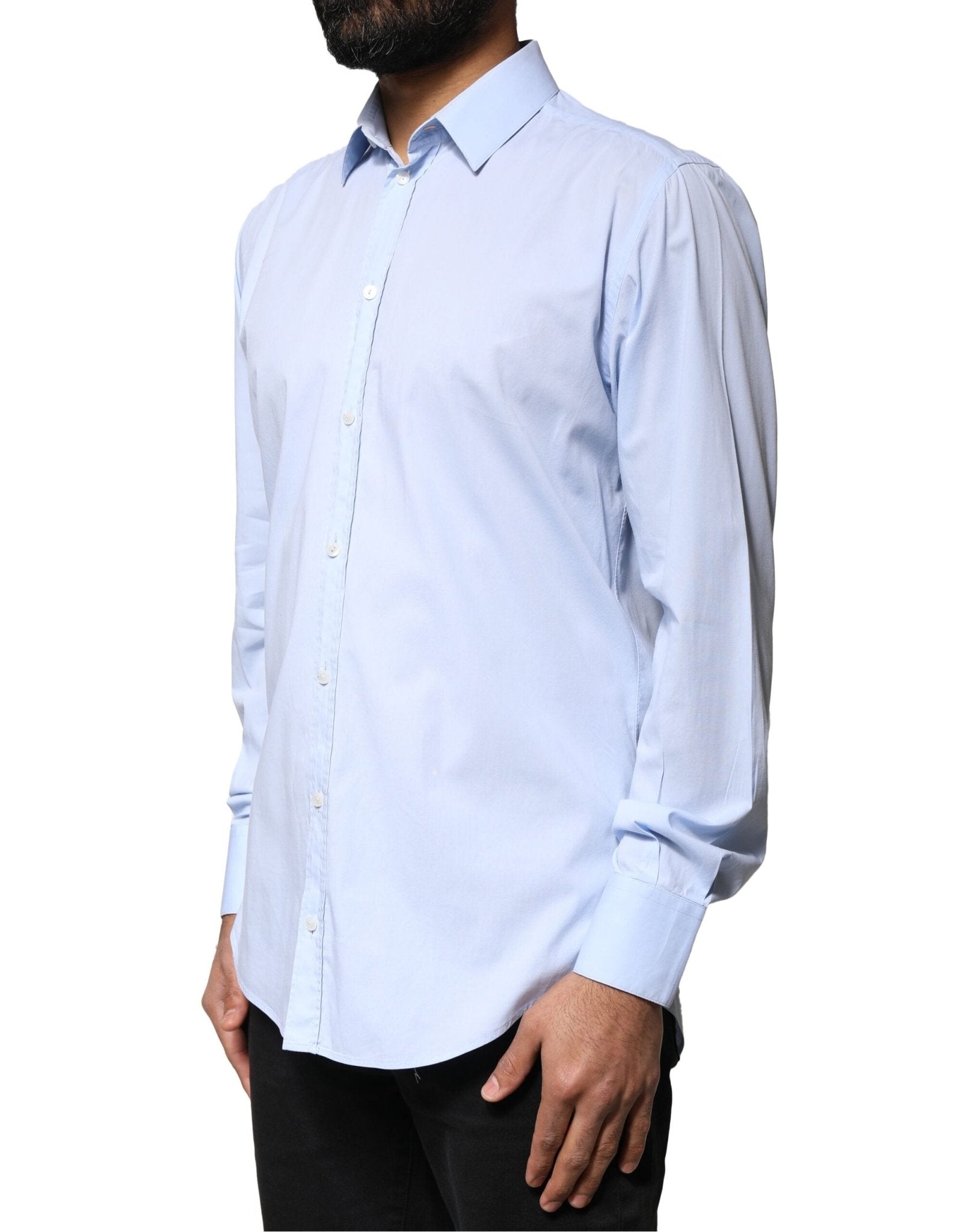 Dolce & Gabbana Light Blue Cotton MARTINI Formal Dress Shirt - RIMODA