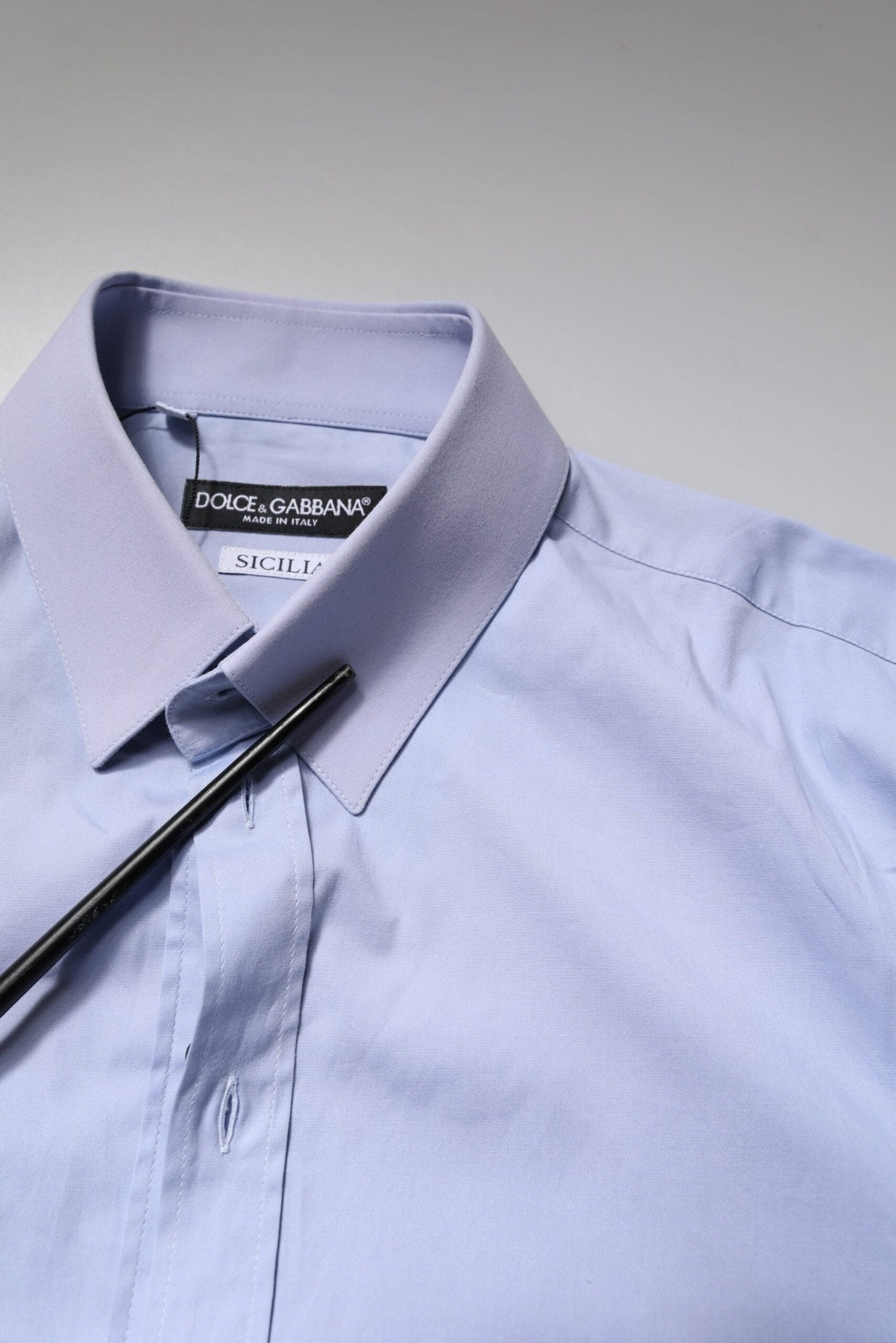 Dolce & Gabbana Light Blue Cotton SICILIA Dress Formal Shirt - RIMODA