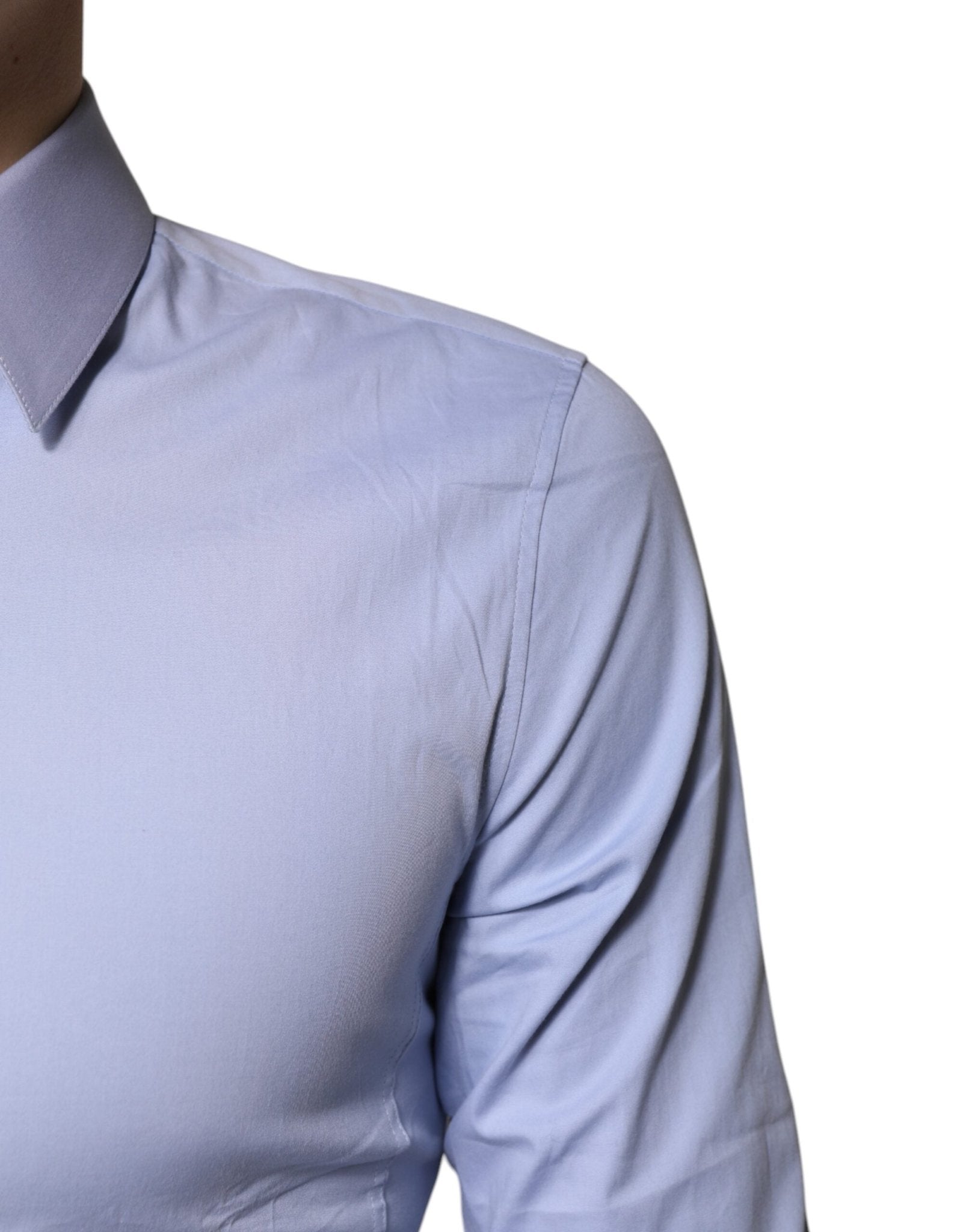Dolce & Gabbana Light Blue Cotton SICILIA Dress Formal Shirt - RIMODA