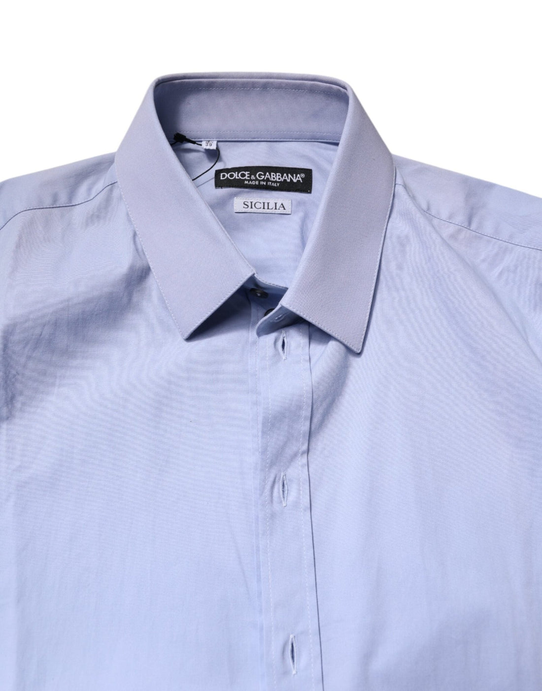 Dolce & Gabbana Light Blue Cotton SICILIA Dress Formal Shirt - RIMODA