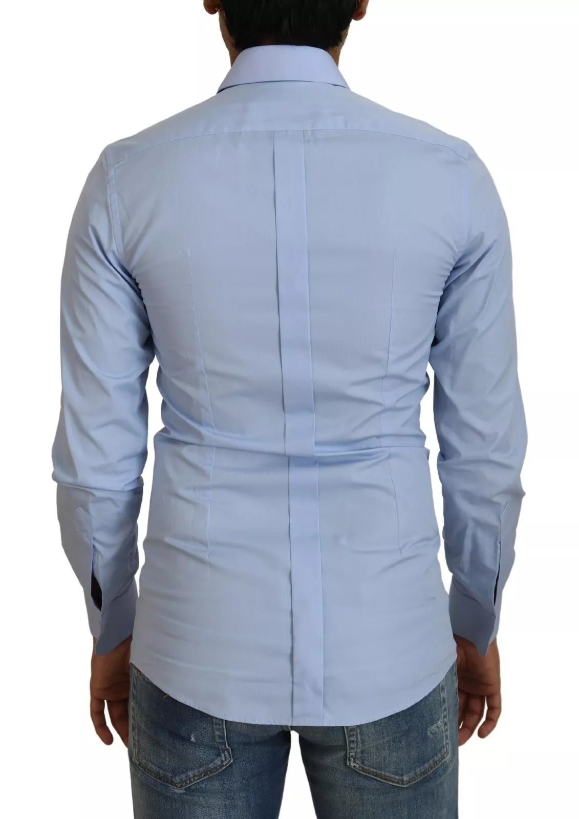Dolce & Gabbana Light Blue Cotton Slim Fit Dress Shirt - RIMODA