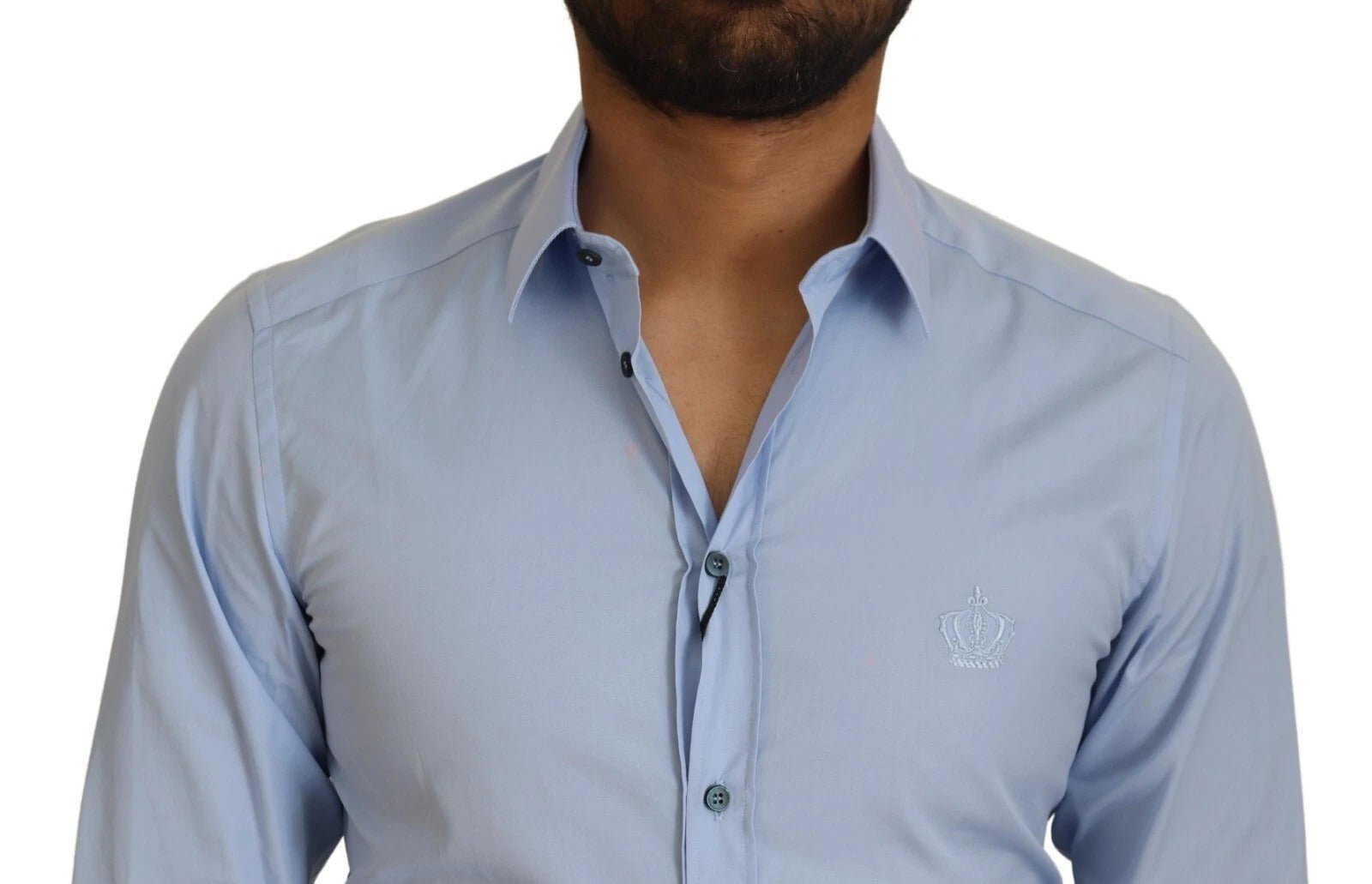 Dolce & Gabbana Light Blue Cotton Slim Fit Dress Shirt - RIMODA