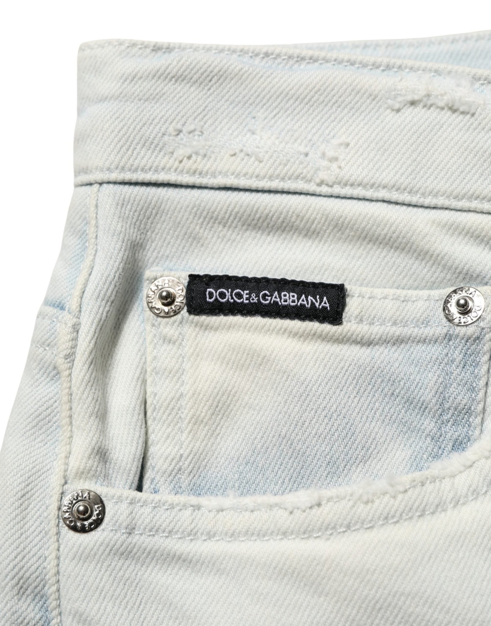 Dolce & Gabbana Light Blue Cotton Stretch Skinny Denim Jeans - RIMODA