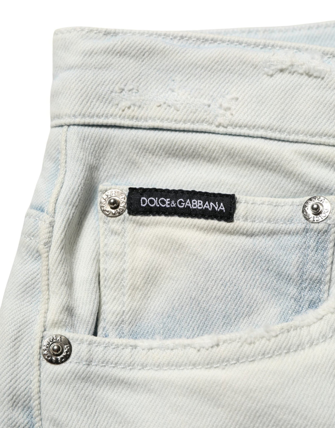 Dolce & Gabbana Light Blue Cotton Stretch Skinny Denim Jeans - RIMODA