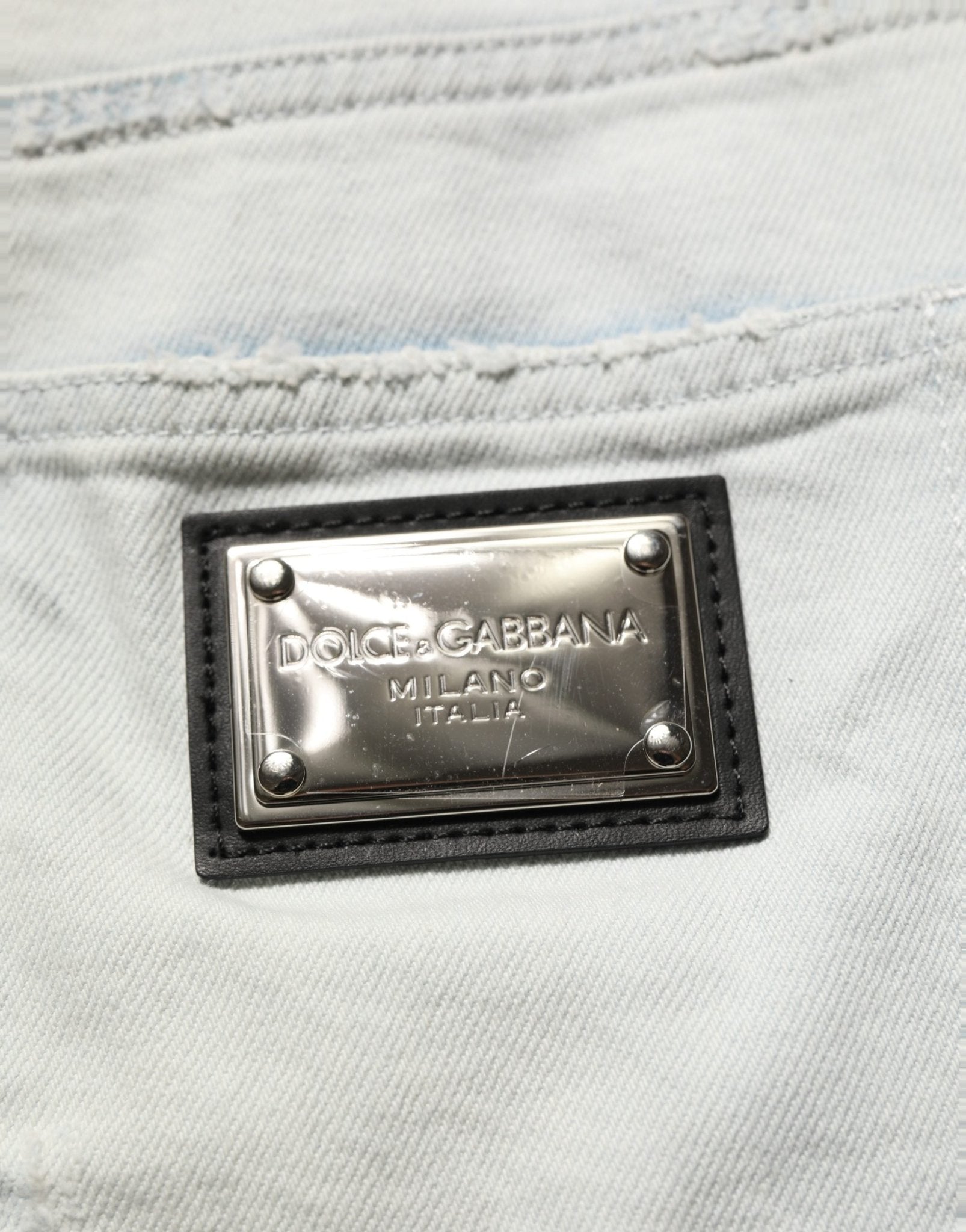 Dolce & Gabbana Light Blue Cotton Stretch Skinny Denim Jeans - RIMODA