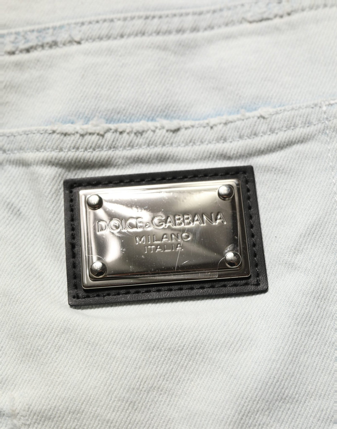 Dolce & Gabbana Light Blue Cotton Stretch Skinny Denim Jeans - RIMODA