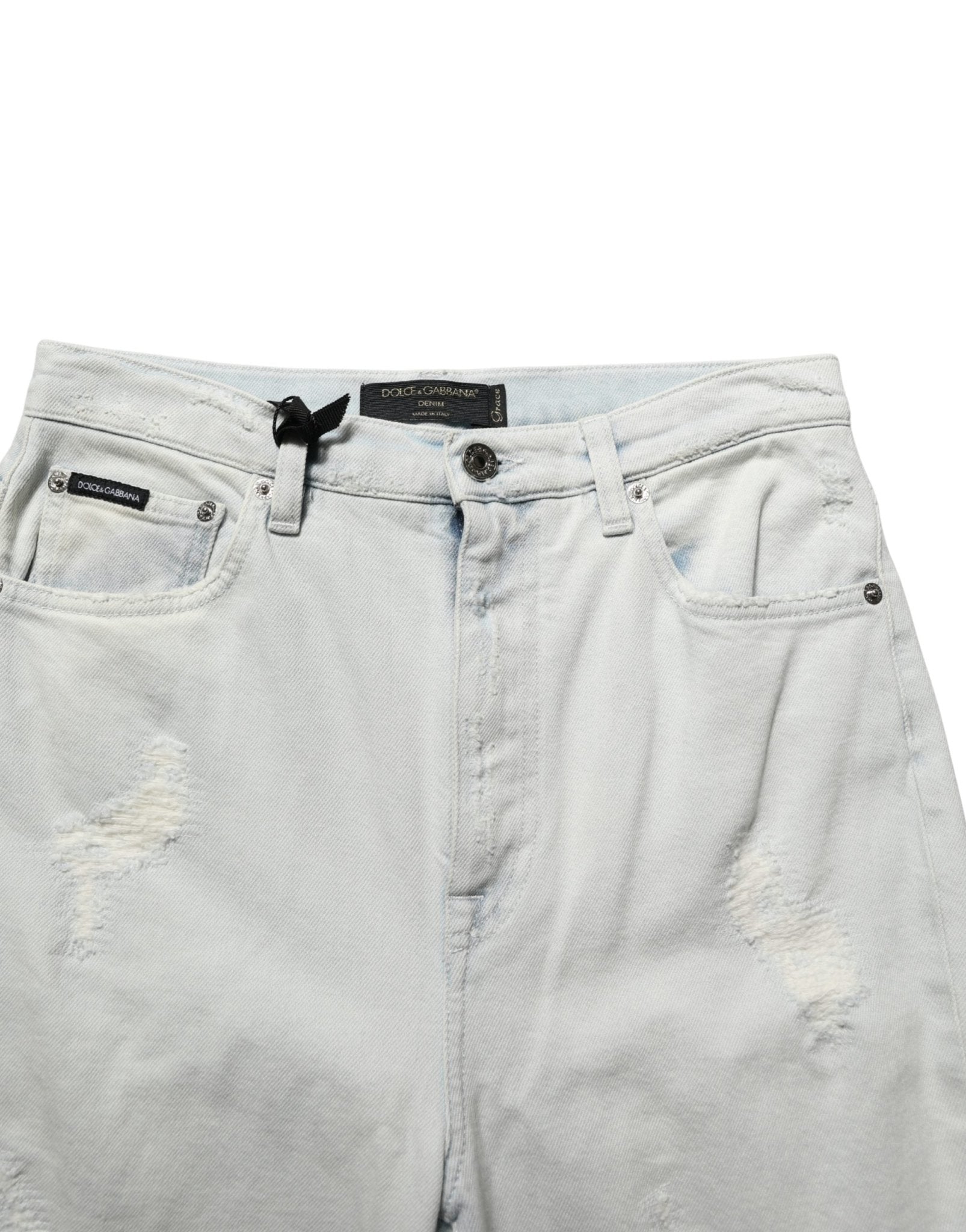 Dolce & Gabbana Light Blue Cotton Stretch Skinny Denim Jeans - RIMODA