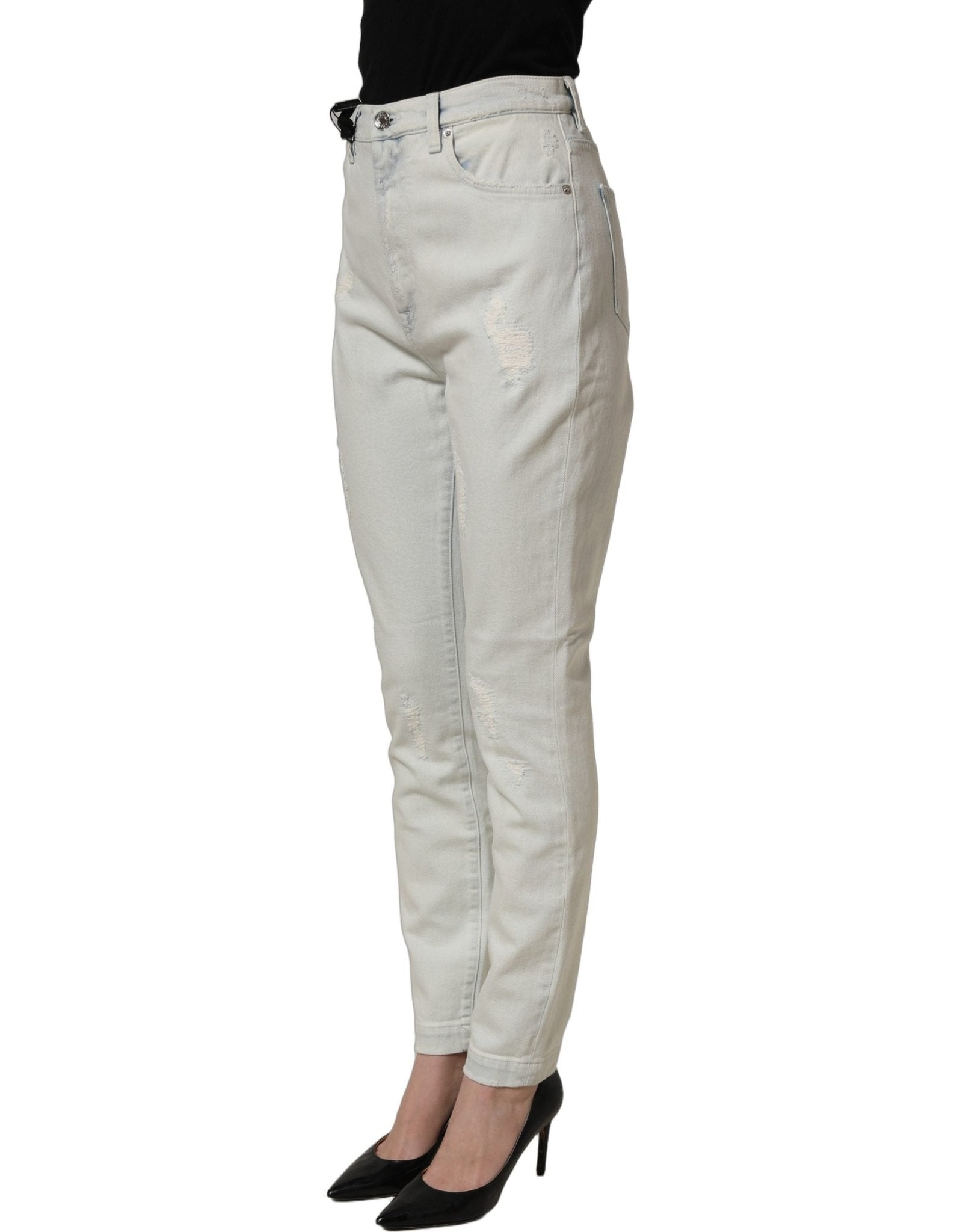 Dolce & Gabbana Light Blue Cotton Stretch Skinny Denim Jeans - RIMODA