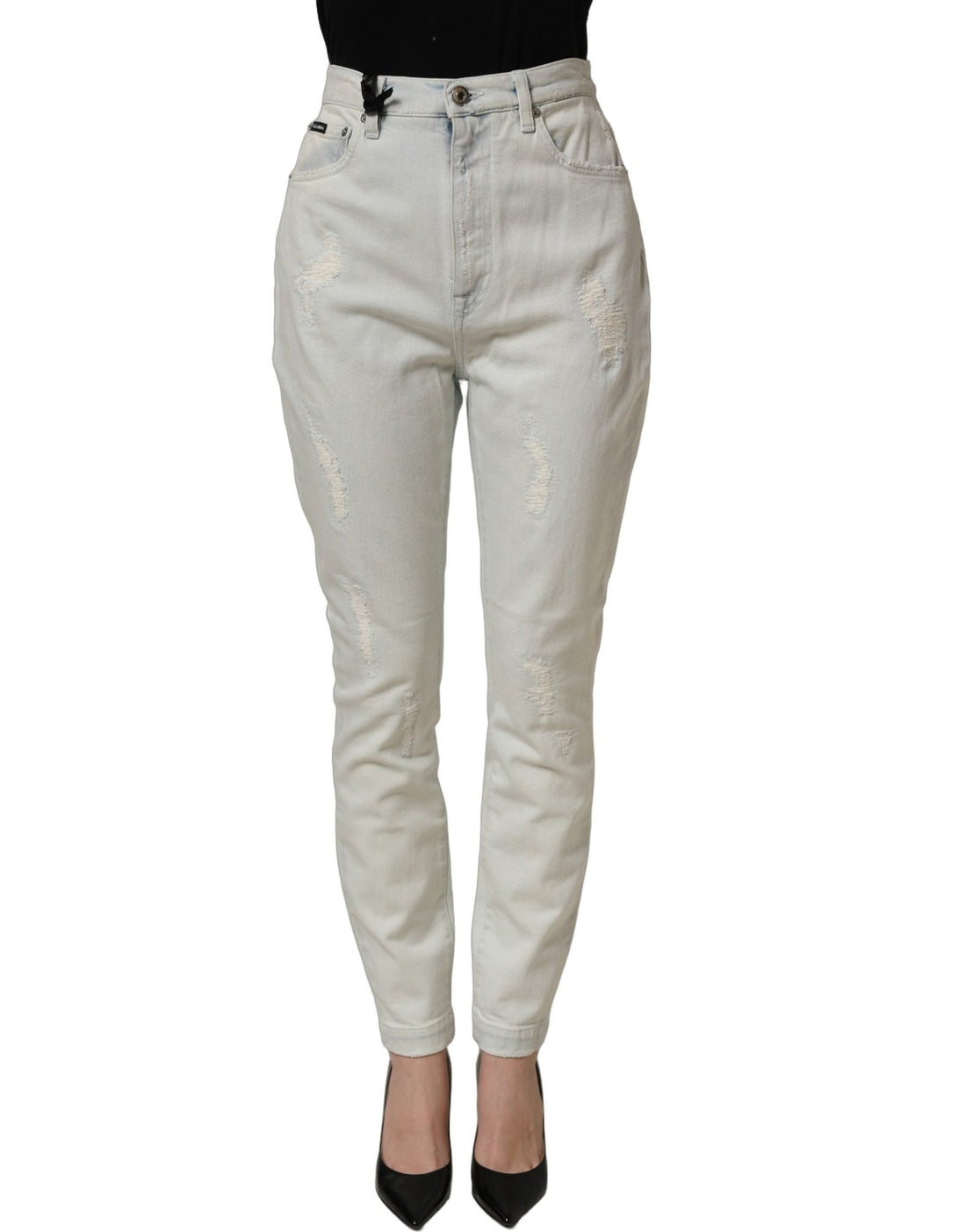 Dolce & Gabbana Light Blue Cotton Stretch Skinny Denim Jeans - RIMODA
