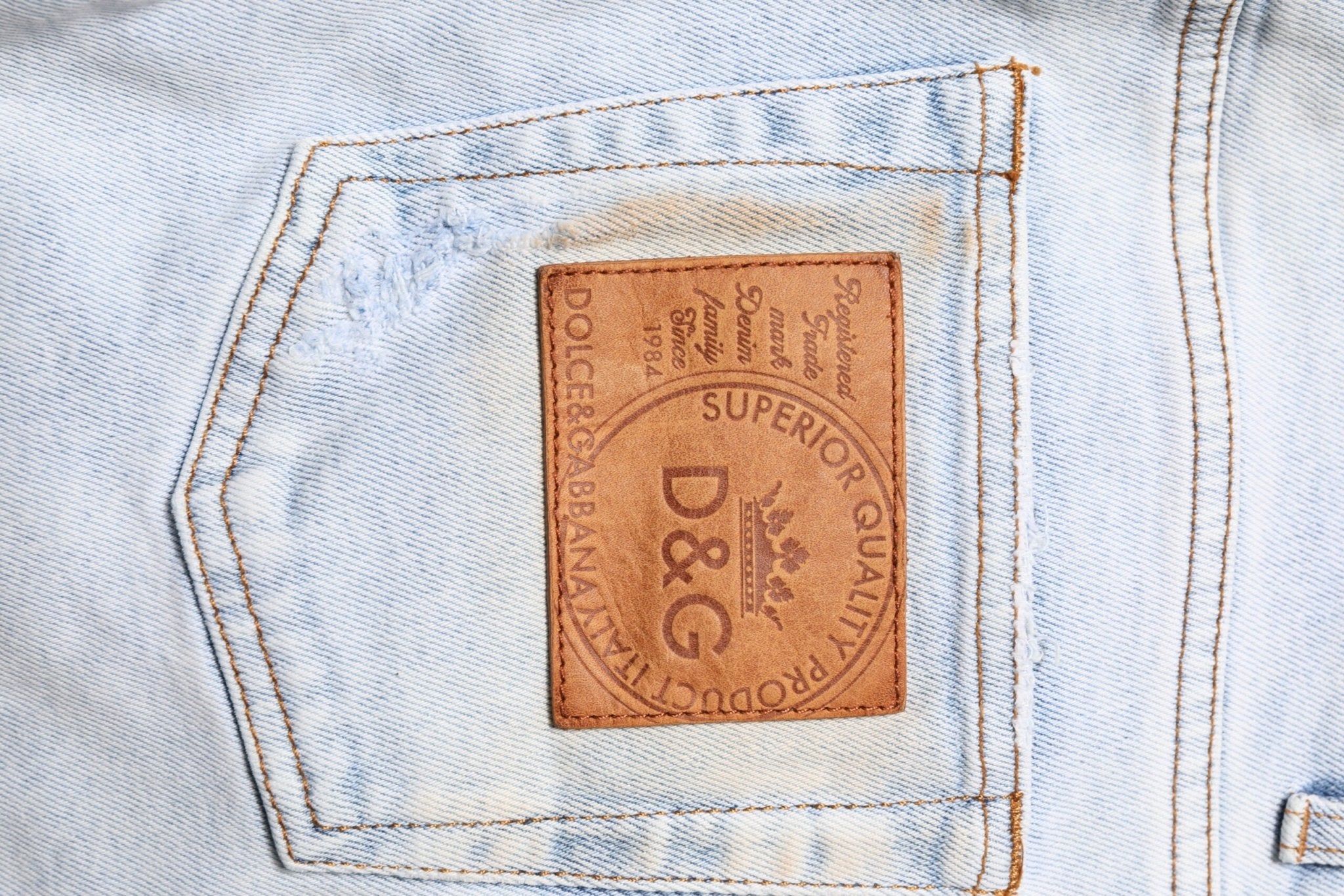 Dolce & Gabbana Light Blue Tattered Skinny Denim Jeans - RIMODA