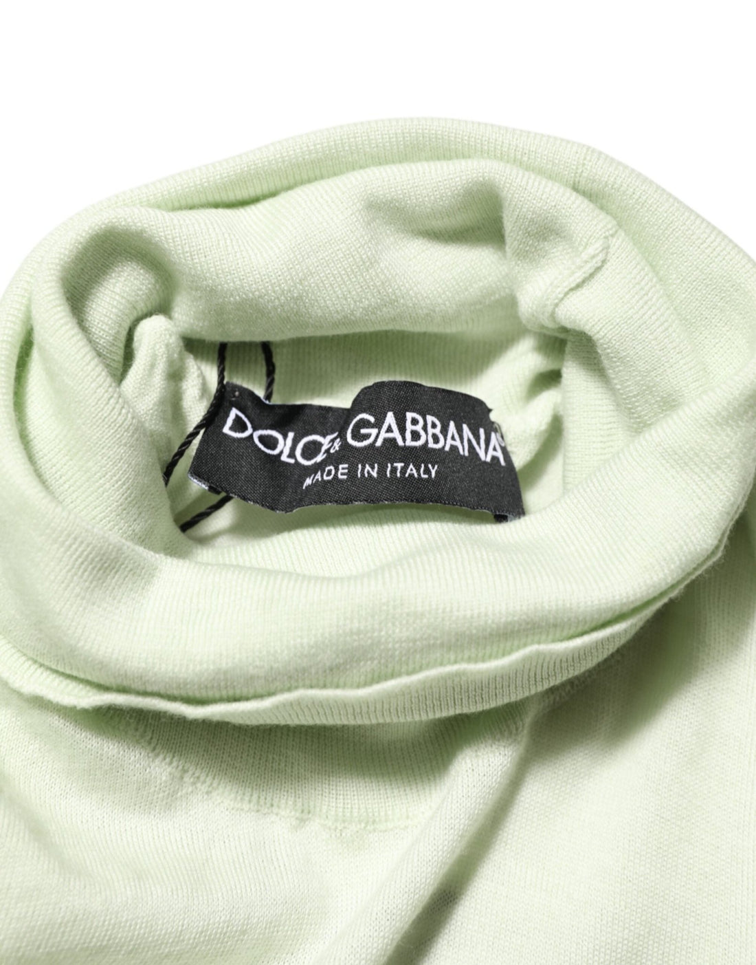 Dolce & Gabbana Light Green Logo TurtleNeck Pullover Sweater - RIMODA