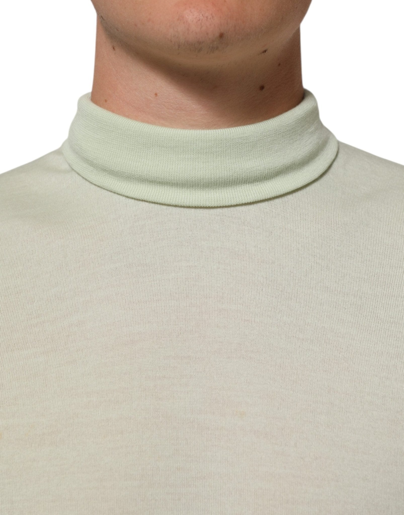Dolce & Gabbana Light Green Logo TurtleNeck Pullover Sweater - RIMODA