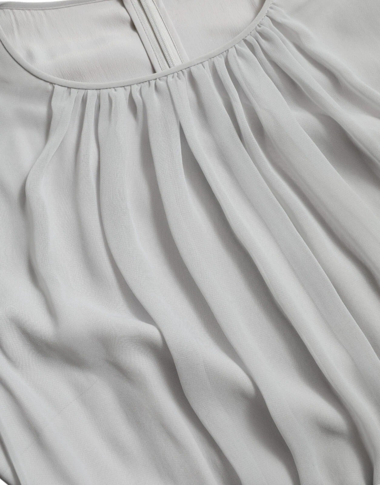 Dolce & Gabbana Light Grey Polyester Pleated Long Maxi Dress - RIMODA