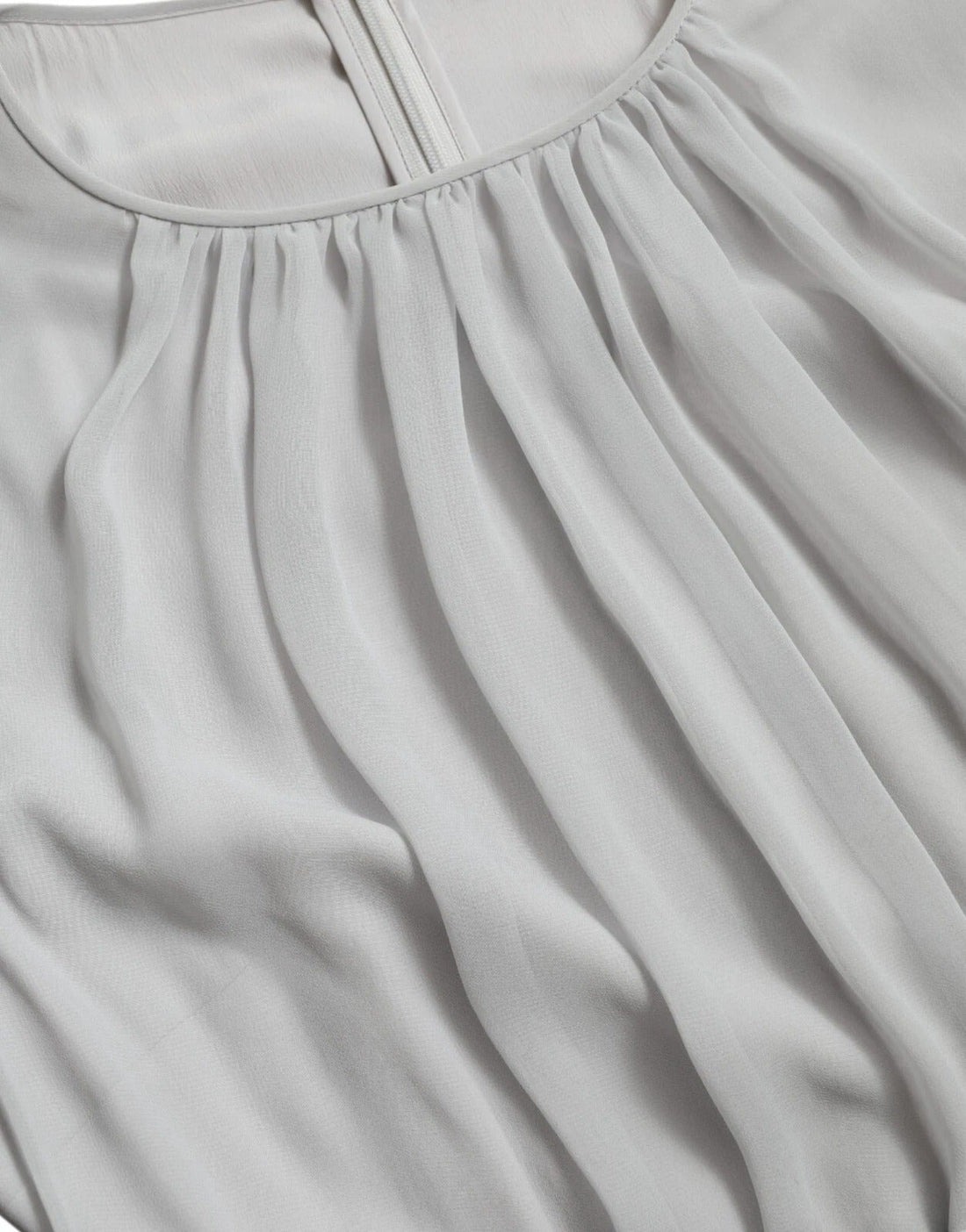 Dolce & Gabbana Light Grey Polyester Pleated Long Maxi Dress - RIMODA