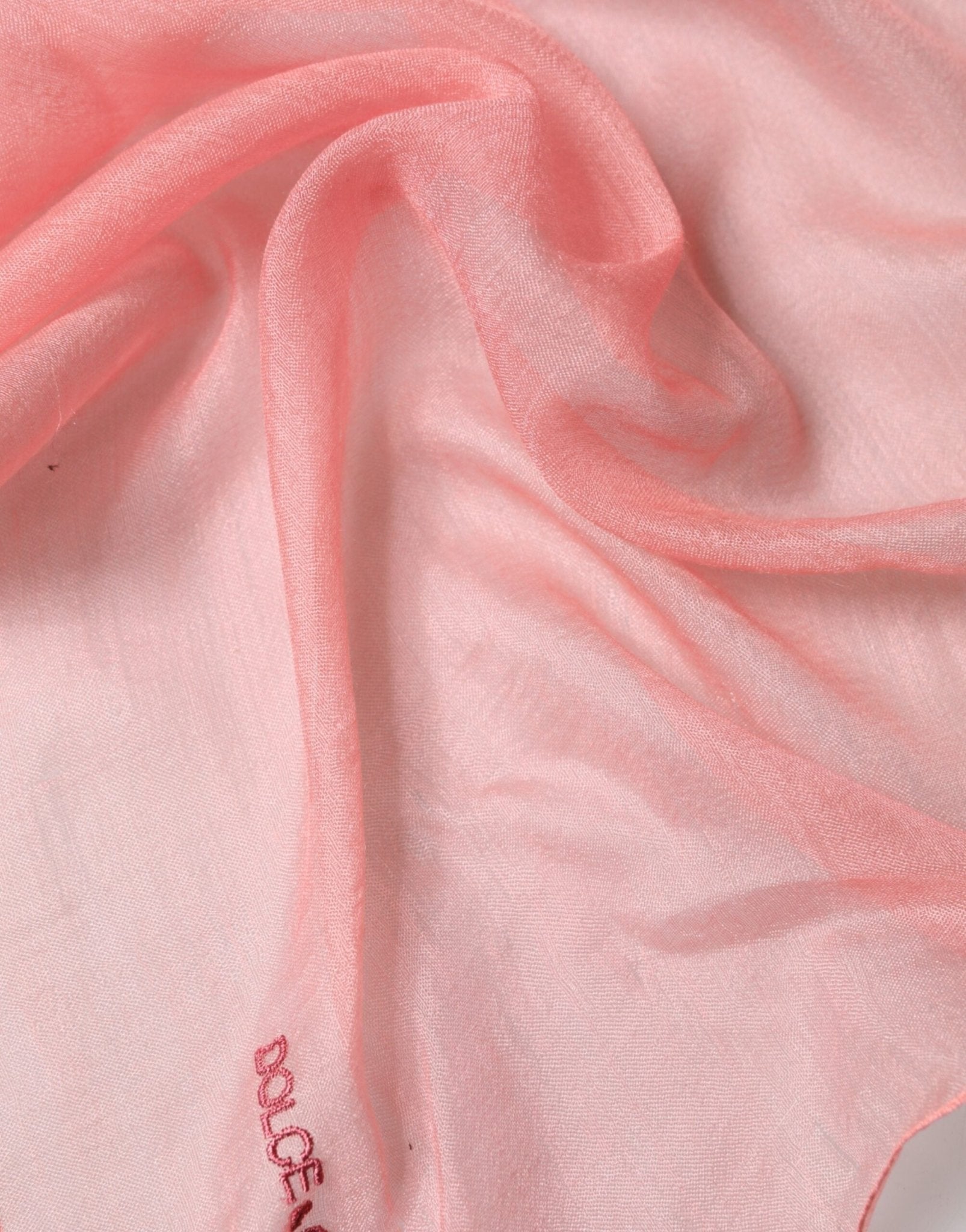 Dolce & Gabbana Light Pink Stole Neck Wrap Shawl Scarf - RIMODA
