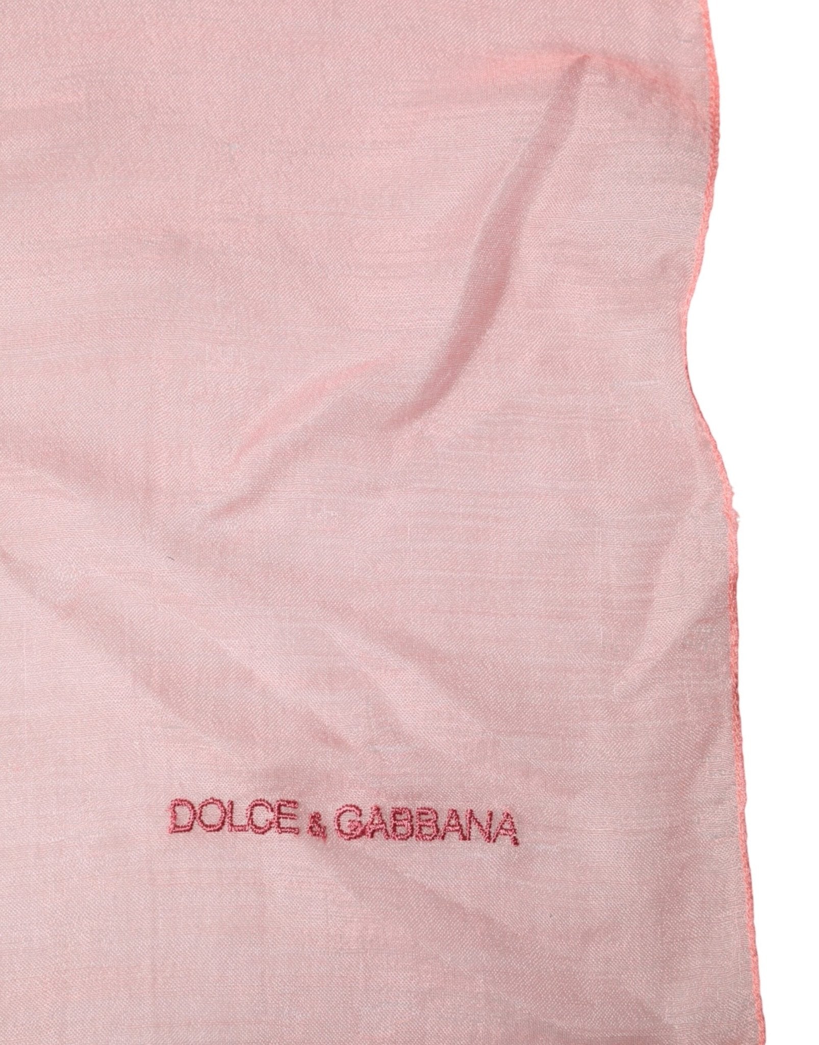 Dolce & Gabbana Light Pink Stole Neck Wrap Shawl Scarf - RIMODA