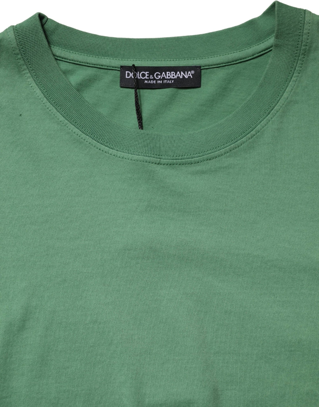Dolce & Gabbana LightGreen Cotton Crewneck Short Sleeve T-Shirt - RIMODA