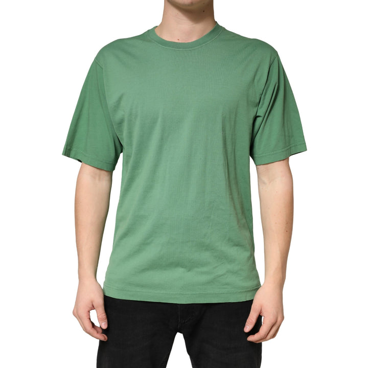 Dolce & Gabbana LightGreen Cotton Crewneck Short Sleeve T-Shirt - RIMODA