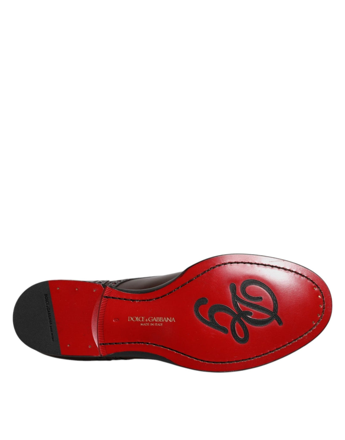 Dolce & Gabbana Maroon Calfskin Leather Derby Men Dress Shoes - RIMODA