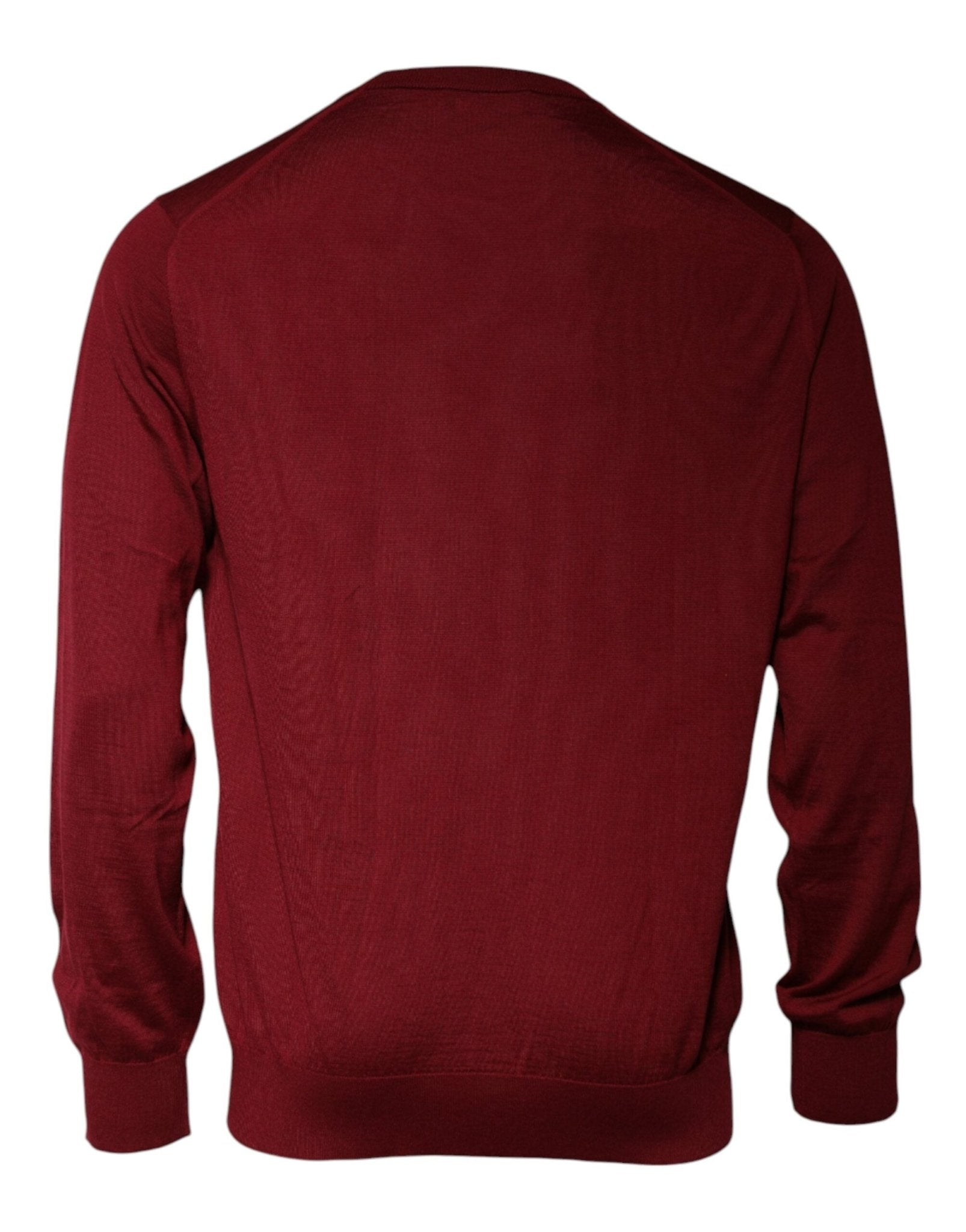 Dolce & Gabbana Maroon Cashmere Crew Neck Pullover Sweater - RIMODA