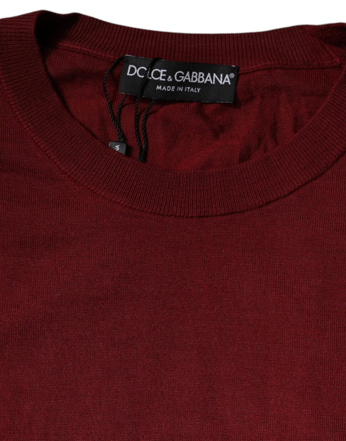 Dolce & Gabbana Maroon Cashmere Crew Neck Pullover Sweater - RIMODA