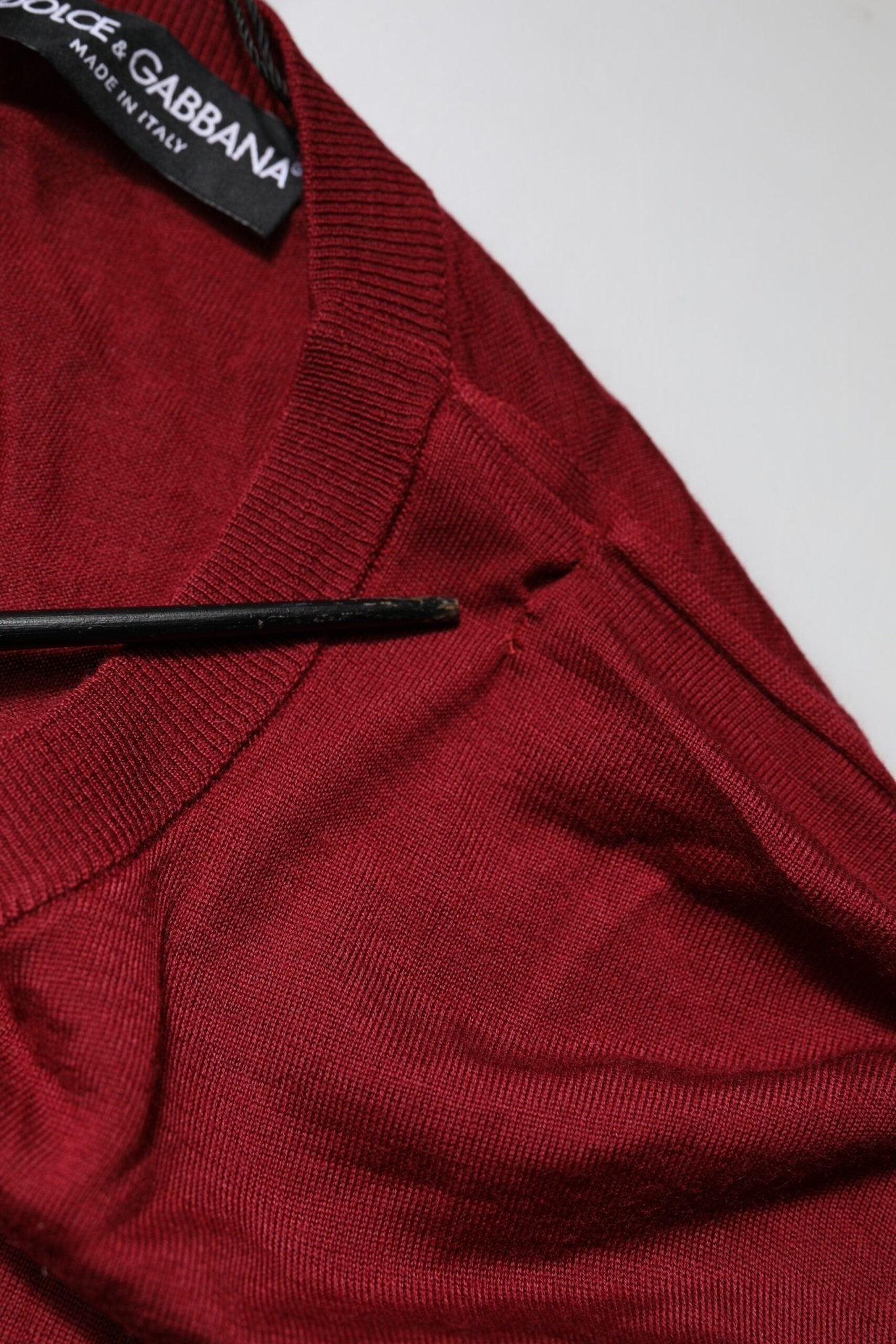 Dolce & Gabbana Maroon Cashmere Crew Neck Sweatshirt Sweater - RIMODA