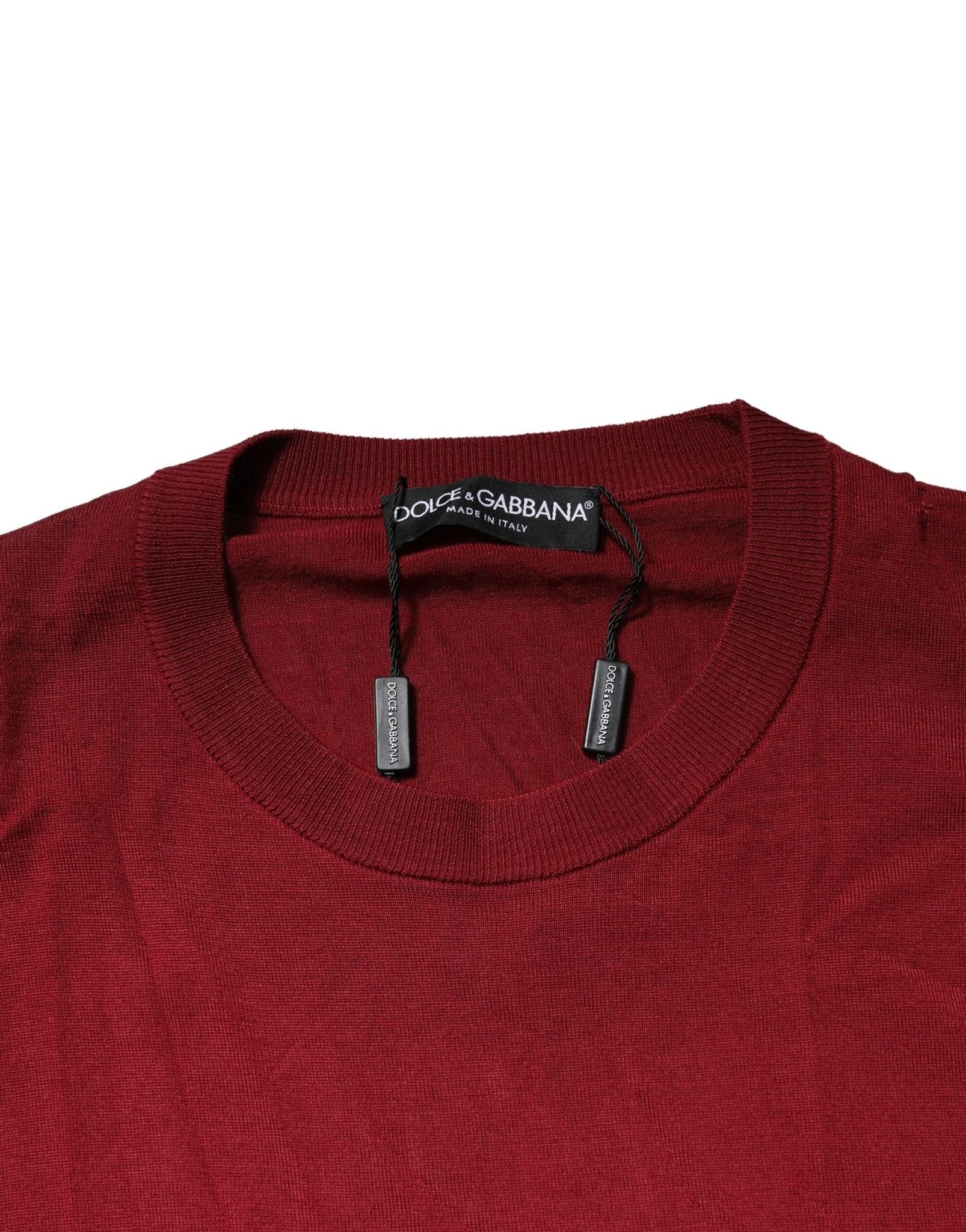Dolce & Gabbana Maroon Cashmere Crew Neck Sweatshirt Sweater - RIMODA