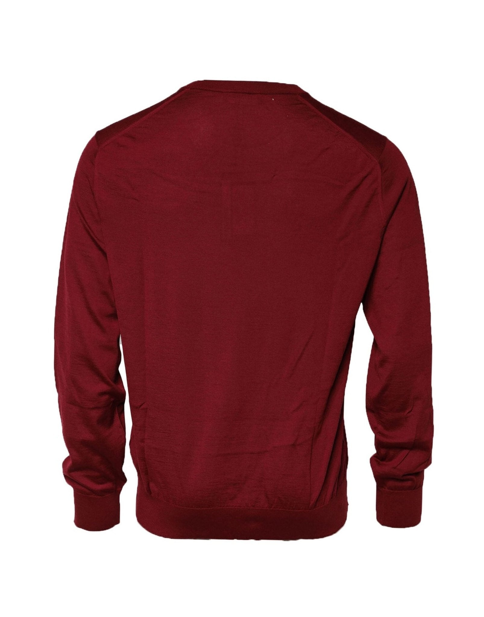 Dolce & Gabbana Maroon Cashmere Crew Neck Sweatshirt Sweater - RIMODA