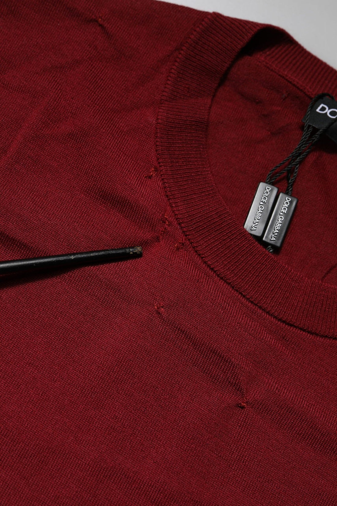 Dolce & Gabbana Maroon Cashmere Crew Neck Sweatshirt Sweater - RIMODA