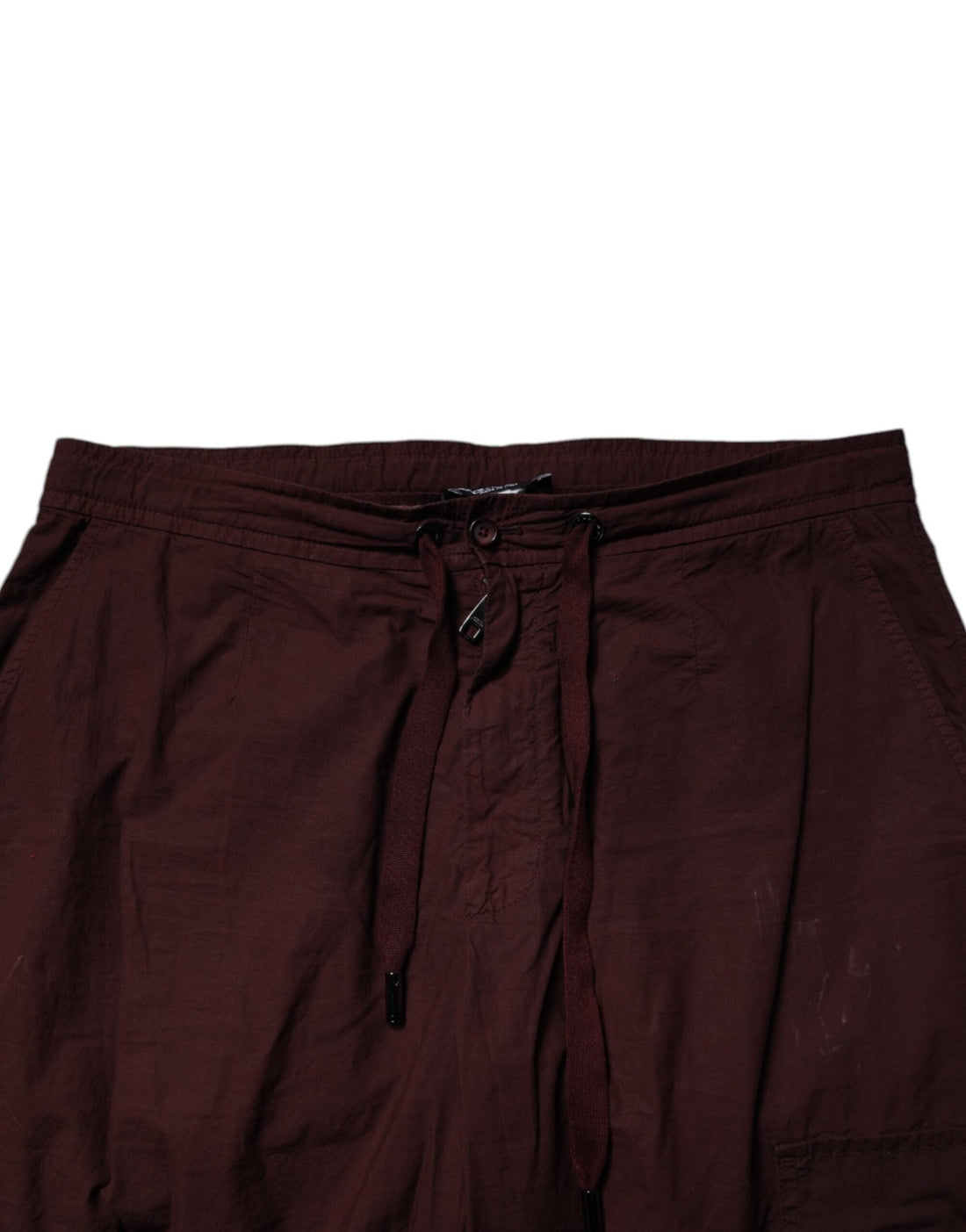 Dolce & Gabbana Maroon Cotton Cargo Jogger Sweatpants Pants - RIMODA