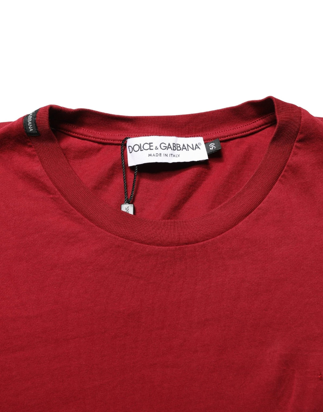 Dolce & Gabbana Maroon Cotton Crew Neck Short Sleeves T-shirt - RIMODA