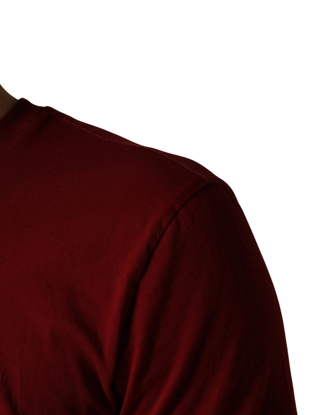 Dolce & Gabbana Maroon Cotton Crew Neck Short Sleeves T-shirt - RIMODA