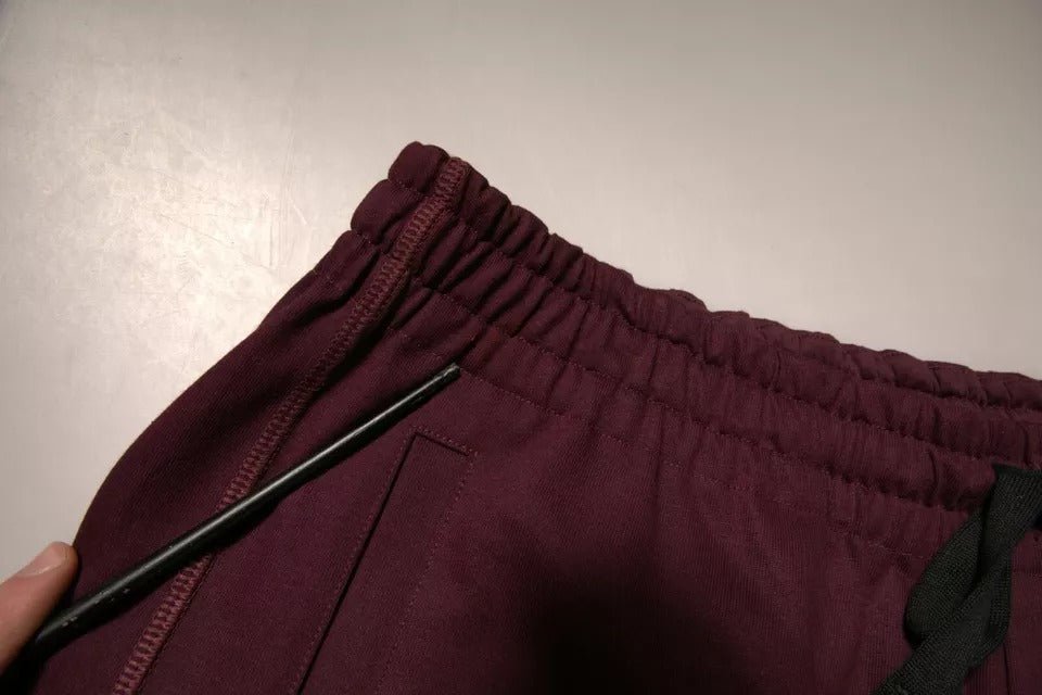 Dolce & Gabbana Maroon Cotton Mid Waist Bermuda Shorts - RIMODA