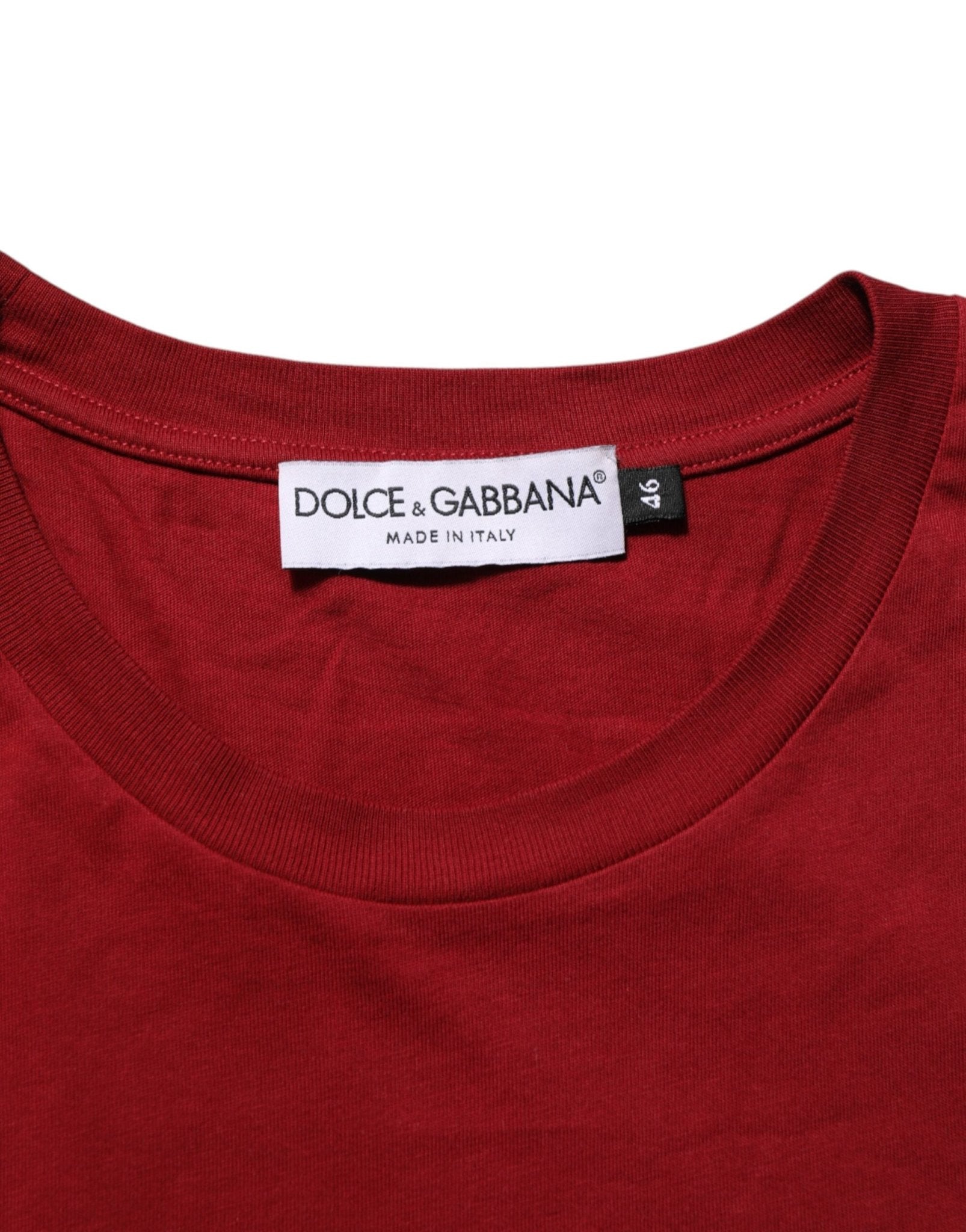 Dolce & Gabbana Maroon Logo Crew Neck Short Sleeve T-shirt - RIMODA