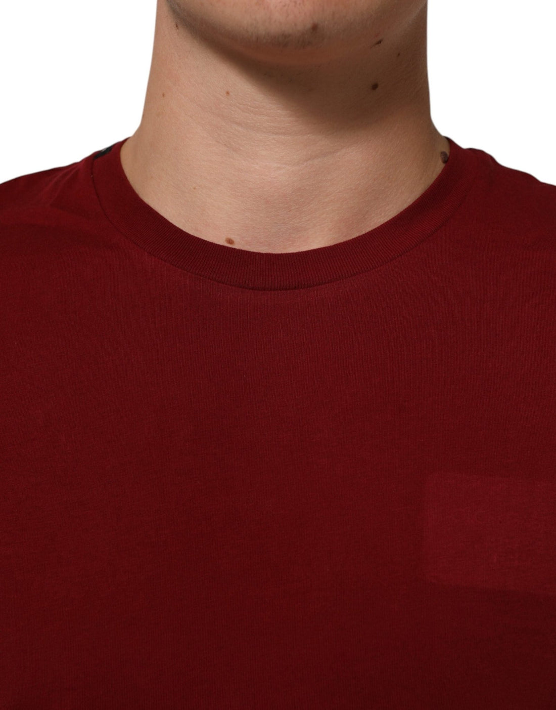 Dolce & Gabbana Maroon Logo Crew Neck Short Sleeve T-shirt - RIMODA