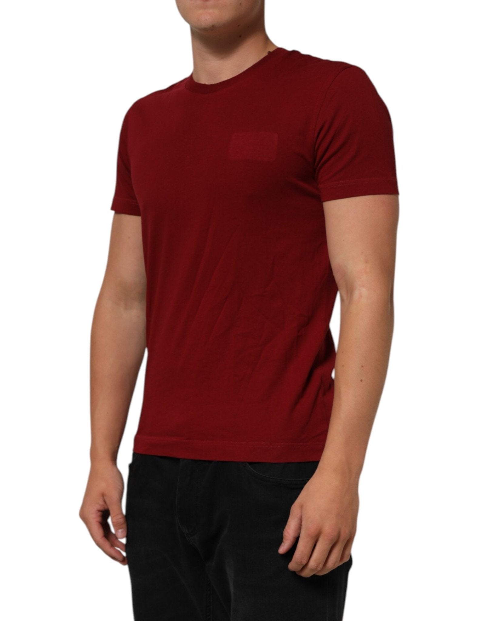 Dolce & Gabbana Maroon Logo Crew Neck Short Sleeve T-shirt - RIMODA
