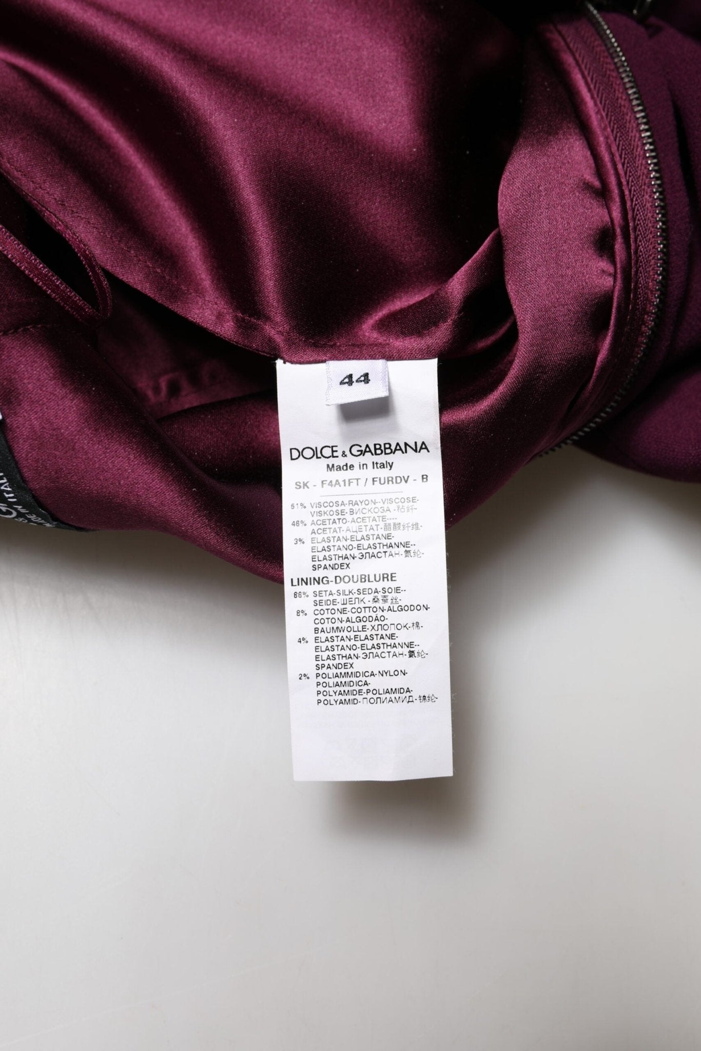 Dolce & Gabbana Maroon Mid Waist Pencil Cut Midi Skirt - RIMODA