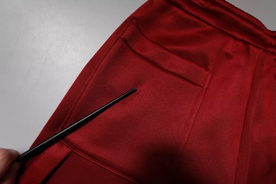 Dolce & Gabbana Maroon Viscose Nylon Mid Waist Bermuda Shorts - RIMODA