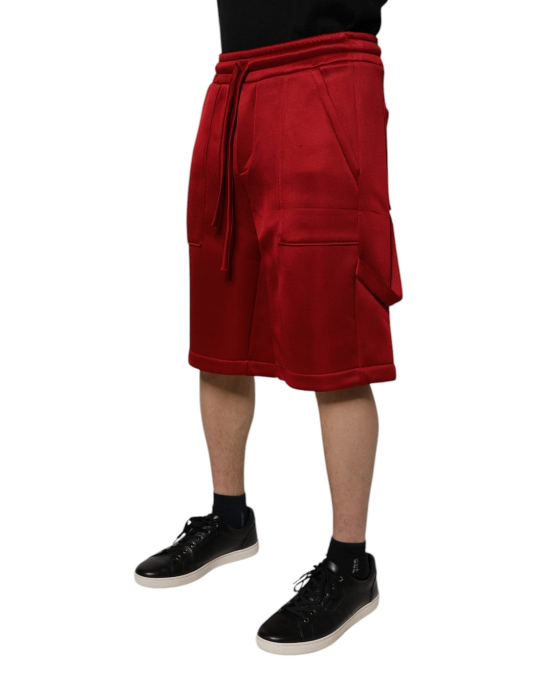 Dolce & Gabbana Maroon Viscose Nylon Mid Waist Bermuda Shorts - RIMODA