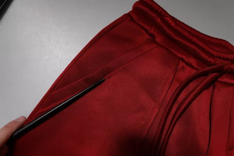 Dolce & Gabbana Maroon Viscose Nylon Mid Waist Bermuda Shorts - RIMODA