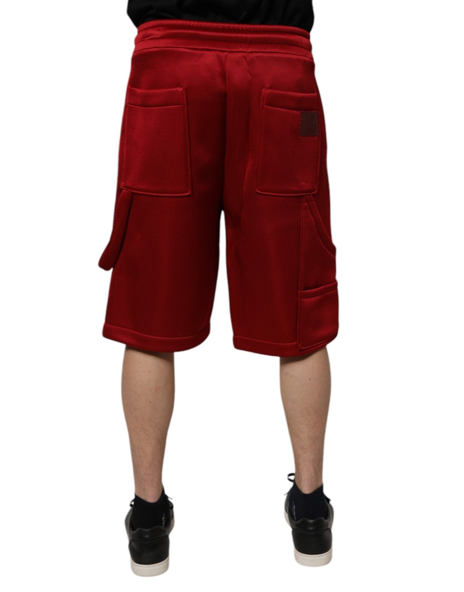 Dolce & Gabbana Maroon Viscose Nylon Mid Waist Bermuda Shorts - RIMODA